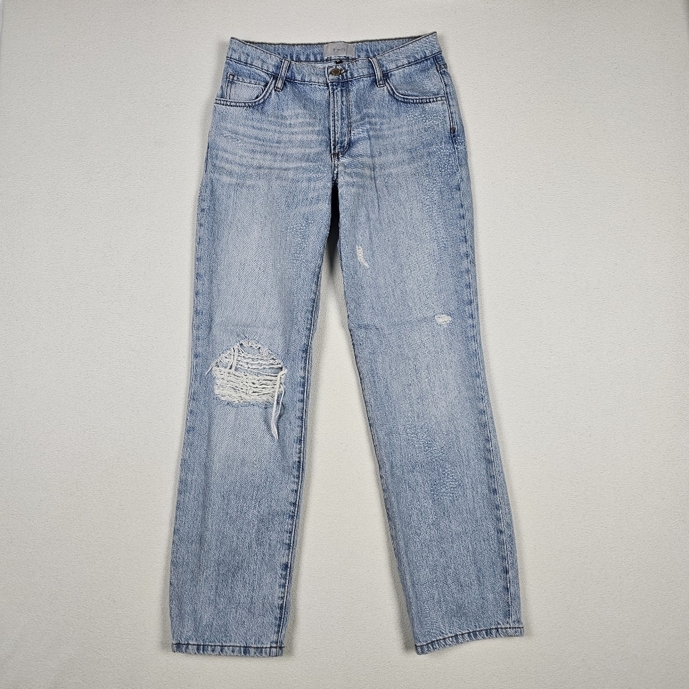 Triarchy Straight Leg Distressed Light Wash Jeans Size 26